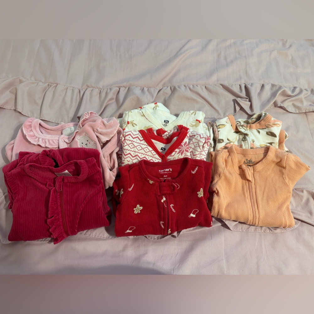 Women’s Floral & Solid Sleeper Set - Pink & Cream Mix